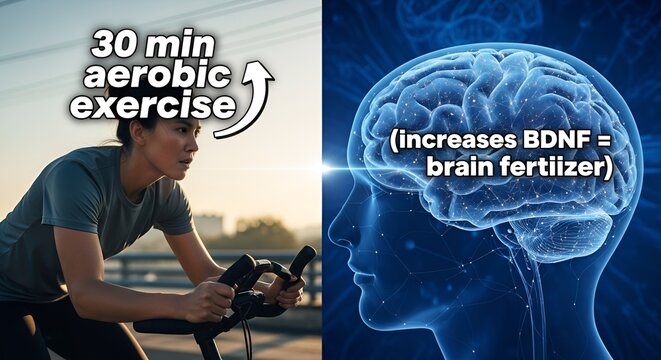 30 Minutes of Aerobic Exercise Increases BDNF - Brain Fertilizer for Cognitive Health