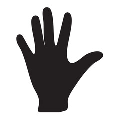 Open Hand / Paper – Hand Gesture Silhouette