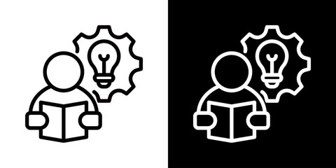 Learning  Icon Of Line Black And White Style\ 