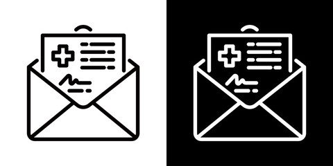 Sick Leave  Icon Of Line Black And White Style\ 