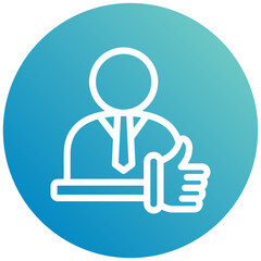 Attitude Icon Mini Illustration Icon. Use For Modern Concept, Print, Ui, Ux Kit, Web And App Development. Vector Related To Office, Education, Examination And More