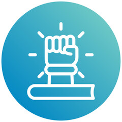 Motivate Icon Mini Illustration Icon. Use For Modern Concept, Print, Ui, Ux Kit, Web And App Development. Vector Related To Office, Education, Examination And More