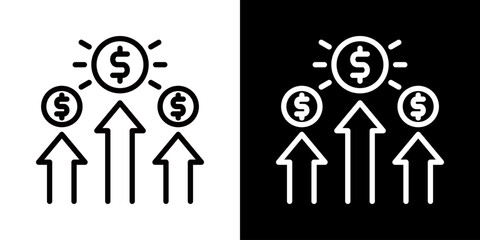 Competitive Advantage  Icon Of Line Black And White Style 