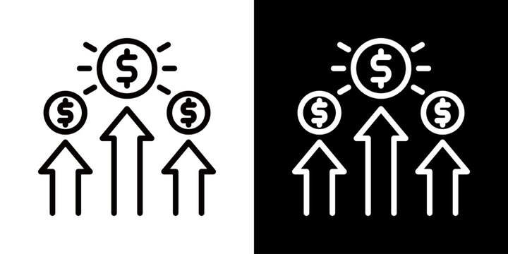 Competitive Advantage  Icon Of Line Black And White Style 