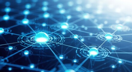 Global digital network connection, data exchange, communication, and technology concept