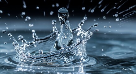 High speed macro of water droplet crown splash.
