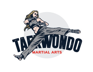 taekwondo sport for apparel design