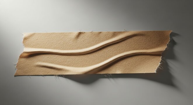 Minimalist carved relief panel with flowing wave contours on neutral wall.