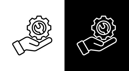 Technical Support With Icon Set Design