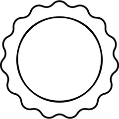 Line Art Gold Seal Icon