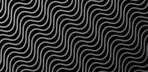 Black wave abstract background with gradient for backdrop or presentation