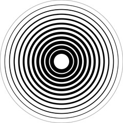 Circle with halftone line elements, sound wave