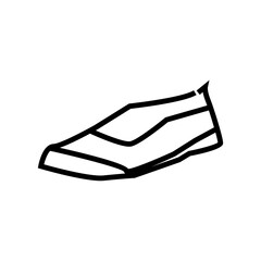 hand drawn vector illustration of a uwabaki shoe