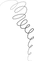Spiral line dashed, wave, swirls, twirls