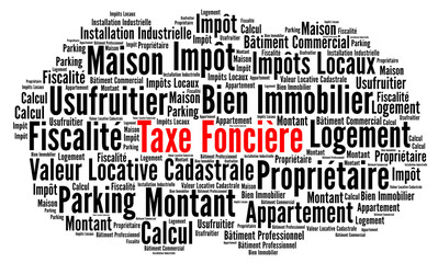 Taxe foncière nuage de mots
