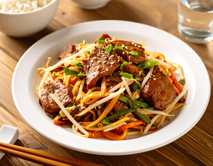 肉ともやしの炒めもの
