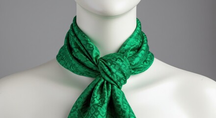 Emerald green silk scarf fashion accessory