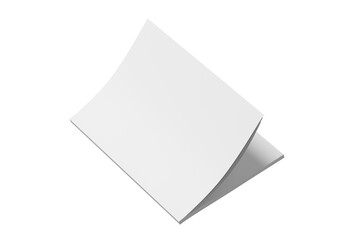 Obraz premium US Letter Magazine White Blank 3D Rendering Transparent Background Mockup PNG