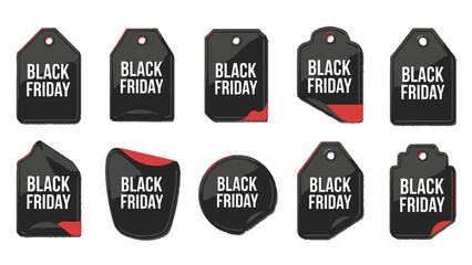 Black Friday sale tags ready to grab attention for your seasonal promotions with modern, bold designs that promise savings and excitement for shoppers