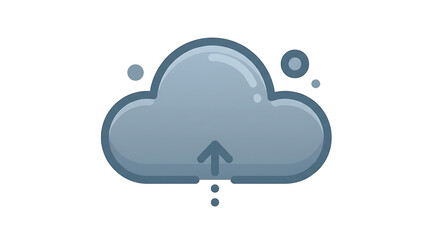 Cloud Computing Uploading Data Illustration.