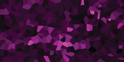 Obraz premium Vibrant abstract geometric mosaic pattern in shades of deep purple and magenta with bright pink accents creating a jewel-toned, luminous background
