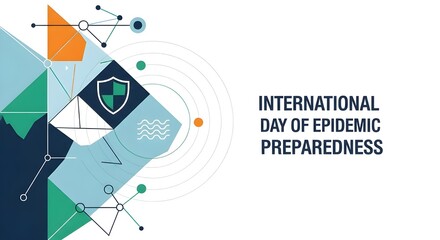 Promote International Day of Epidemic Preparedness with modern abstract design for health awareness campaigns and corporate communications this season.