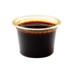  Teriyaki sauce container on white background