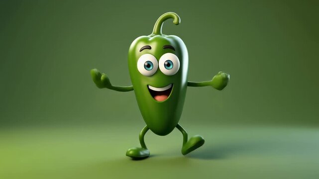 funny cartoon android with green screen