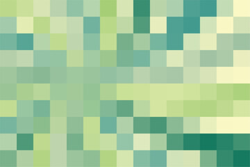 Green Gradient Pixelated Mosaic Background. Pixel Grid Texture for Abstract Background.