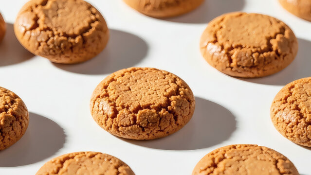 Italian amaretti cookie showing crunchy cracked surface