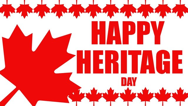 Celebrate Canada's Happy Heritage Day with vibrant maple leaf graphics, perfect for national pride and cultural events across the country during the holiday