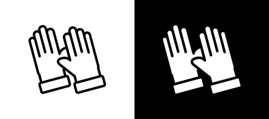 Gloves blackwhite icon