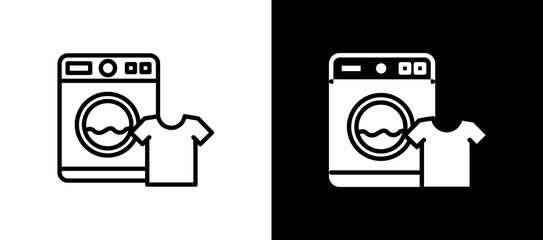 Laundry blackwhite icon