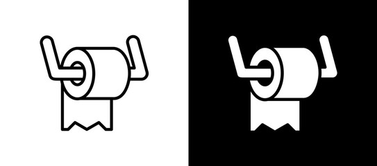 Toilet Paper blackwhite icon