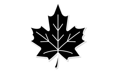 紅葉の象徴・カエデのイラストアイコン素材