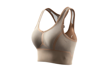 3D Sports Bra – Fitness Apparel Illustration on Transparent Background