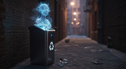 Holographic technology interface in interior space