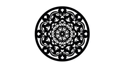 Abstract geometric circular pattern with vibrant color accents