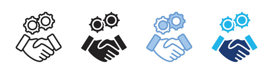 Alliance icon set multiple style collection