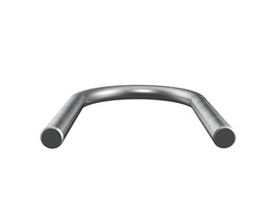 Shiny metallic U-bolt fastener, isolated 3D rendering. Essential mechanical hardware component for industrial or construction projects, high resolution, threaded rod design on a PNG Transparent HD