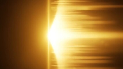 Warm golden abstract background with bright vertical light flare and horizontal motion streaks - Powered by Adobe