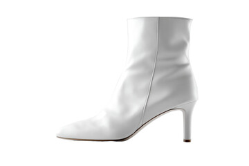 Material-Focused 3D Ankle Boot – Stylish Shoe Rendering on Transparent Background