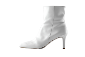 Material-Focused 3D Ankle Boot – Stylish Shoe Rendering on Transparent Background