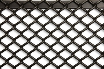 Fototapeta premium Black metallic mesh pattern, suitable for industrial equipment and modern design projects