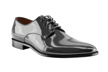 3D Men’s Dress Shoe – Polished Leather Shoe Isolated on Transparent Background