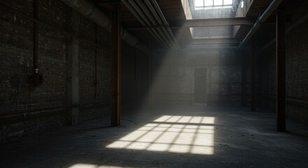 Interior passageway with dramatic sunlight