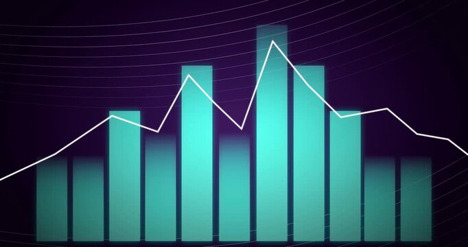 Financial Business Stock Market Data Growing Trend Chart 4K