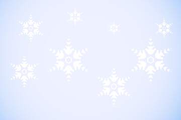 A soft blue gradient winter background featuring multiple snowflakes in a glowing frosty style. Ideal for holiday banners, greeting cards, invitations, seasonal marketing materials, and digital wallpa