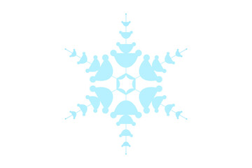 A clean and minimal light-blue snowflake illustration. Perfect for winter themes, holiday graphics, seasonal decorations, greeting cards, and background elements. High-quality vector design