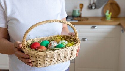 basket of easter eggs